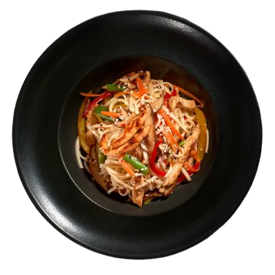 Udon cu carne de pui